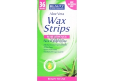 Beauty Formulas Aloe Vera Wax Strips depilatory strips for face and bikini area 36 pieces