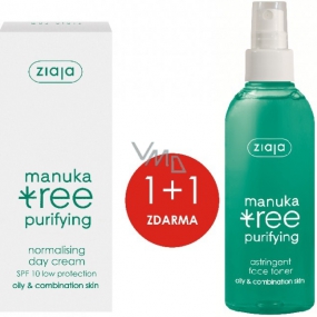 Ziaja Manuka Tree Purifying Normalizing Day Cream 50 ml + Manuka Tree Purifying Astringent Skin Tonic 200 ml, duopack