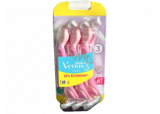 Gillette Venus 3 Colors Comfort Shaver with Lubricating Strip Pink 6 Pieces for Women