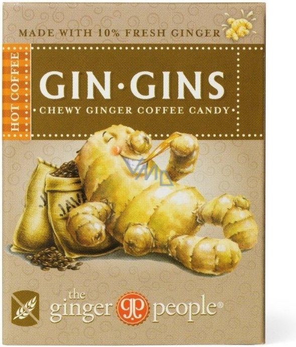Gin Gins Hot Coffee ginger chewy candy with coffee 42 g VMD