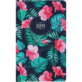 Albi Diary 2019 pocket weekly Hibiscus 15.5 x 9.5 x 1.2 cm