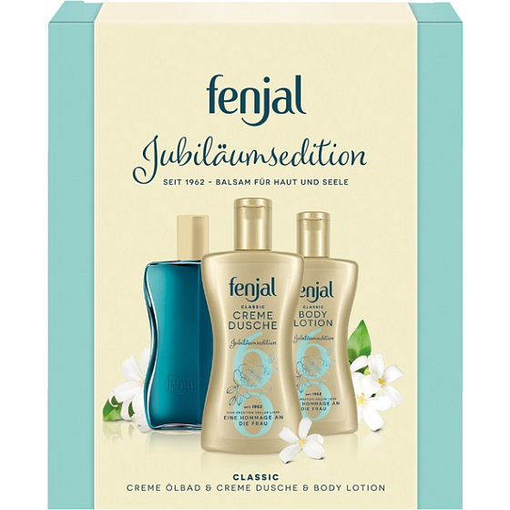 Fenjal Classic Shower Cream 200 ml + Body Lotion 200 ml + Bath Oil Foam 125 ml, Cosmetic Set