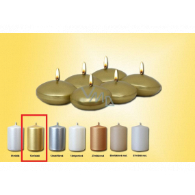 Lima Floating lens candle metal gold 50 x 25 mm 6 pieces