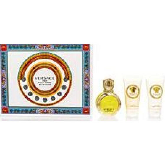 Versace Eros pour Femme eau de toilette for women 50 ml + body lotion 50 ml + shower gel 50 ml, gift set