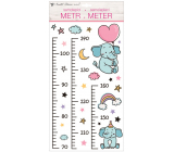 Wall stickers children's height chart Elephants, up to 160 cm
