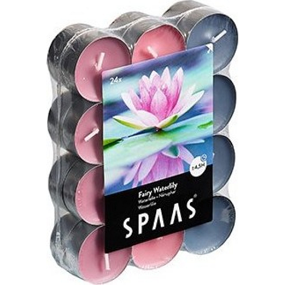 Spaas Tri Fairy Waterlily - Water lily scented tealights 24 pieces