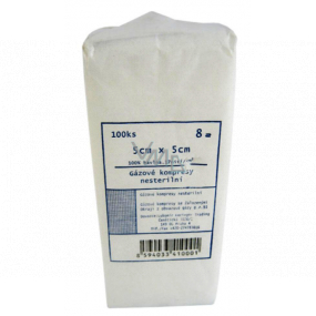 ZSZ Gauze Non-sterile gauze compresses made of 100% cotton 5 x 5 cm / 8 layers of 100 pieces
