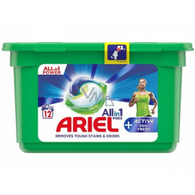 Ariel All in 1 Pods Active Deo-Fresh gel capsules for washing clothes 12 pieces