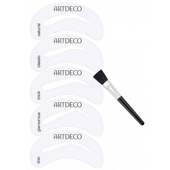 Artdeco Eyebrow Stencils with Brush eyebrow template with brush 5 pieces