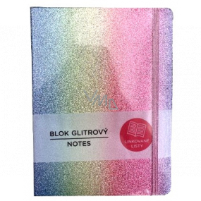 Albi Glitter block Rainbow pink 19.5 x 14 cm