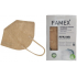 Famex Respirator oral protective 5-layer FFP2 face mask beige 10 pieces