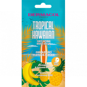 Dermacol Tropical Hawaiian rejuvenating textile mask with pineapple and banana flower extract 15 ml