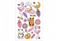 Tattoo decals Cats coloured 13 x 8,5 cm