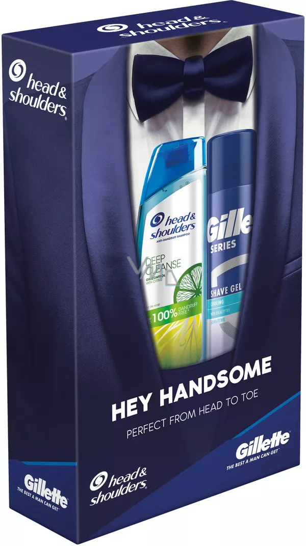 Gillette Cooling Sensitive shaving gel with eucalyptus 200 ml + Head