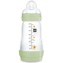 Mam Anti-Colic feeding bottle, silicone soft teat with medium flow 2+ months Green 260 ml