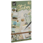 Craft ID Green creative pad with stickers 2 x 10 sheets 23 x 12 cm