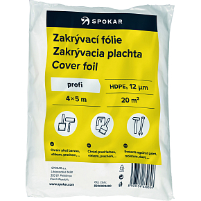 Spokar Profi Covering Film for Painting, 12 µ, 20 m², 4 × 5 m