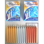 Romantic light Christmas candles box burning 90 minutes metallic copper 12 pieces