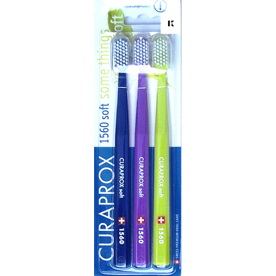 Curaprox CS 1560 Soft the hardest variant toothbrush 3 pieces