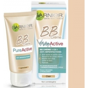 Garnier Skin Naturals Pure Active BB cream against imperfections 5in1 SPF15 Light 50 ml
