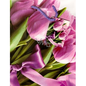 Nekupto Gift paper bag 23 x 18 x 10 cm Tulips with ribbon 1 piece 818 30 BM