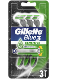 Gillette Blue 3 Sensitive 3-blade disposable razor for men 3 pieces