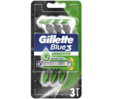 Gillette Blue 3 Sensitive 3-blade disposable razor for men 3 pieces