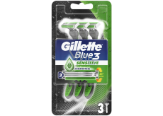 Gillette Blue 3 Sensitive 3-blade disposable razor for men 3 pieces