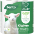 These Kitchen Innovations paper towels are very strong, 3-ply, 73 sheets, 2 rolls.