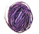 Raffia purple colored bast for decoration 30 g