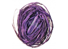 Raffia purple colored bast for decoration 30 g