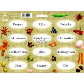 Arch Jute spice stickers color printing Groats - addition to the basis of the kitchen (rice, sugars, ...)