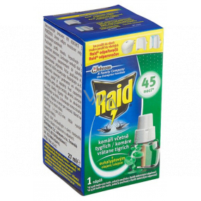 Raid electric vaporizer with eucalyptus oil against mosquitoes refill 45 nights 27 ml