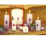 Lima Flower Lavender scented candle light purple with decal lavender cylinder 110 x 150 mm 1 piece