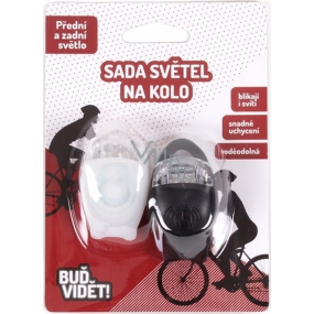 Albi Be seen! Set of black and white bicycle lights