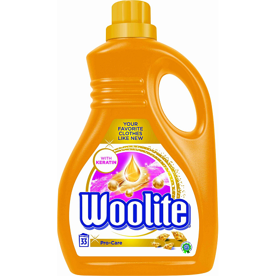 Woolite Pro-Care washing gel, softens and protects fibers in 33 doses of 2 l