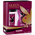 Playboy Queen of The Game perfumed deodorant glass for women 75 ml + shower gel 250 ml, cosmetic set