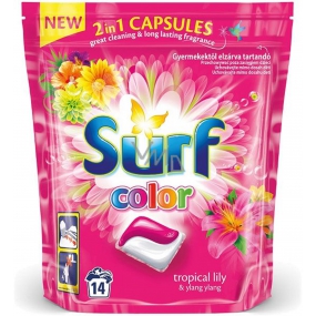 Surf Color Tropical Lily & Ylang Yin 2in1 capsules for washing colored laundry 14 doses