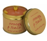 Bomb Cosmetics Honey and Peach - Honey & Peach Scented natural, handmade candle in a tin can burns for up to 35 hours