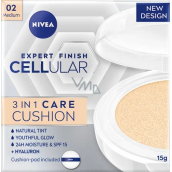 Nivea Hyaluron Cellular Filler 3 in 1 caring toning cream makeup in a sponge 02 Medium shade 15 g