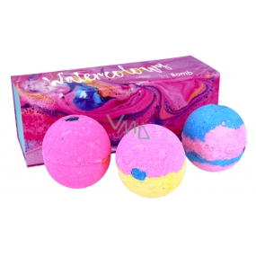 Bomb Cosmetics Watercolors Sparkling ballistic bath ball creates a palette of colors in water 3 x 250 g, cosmetic set