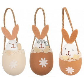 Egg with hare for hanging 10 cm 1 piece