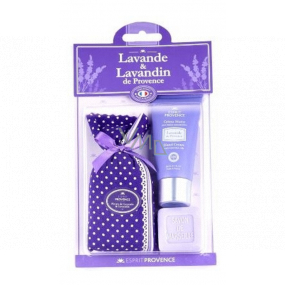 Esprit Provence Lavender scented bag 5 g + hand cream 30 ml + toilet soap 25 g, cosmetic set