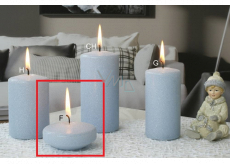 Lima Ice pastel candle light blue floating lens 70 x 30 mm 1 piece