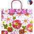 Nekupto Gift kraft bag 32.5 x 26 x 13 cm Flowers 1 piece 128