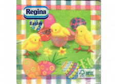 Regina Paper napkins 1 ply 33 x 33 cm 20 pieces Easter green with chickens and eggs