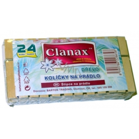 Clanax Clothes pegs wooden 24 pieces