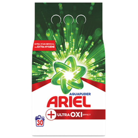 Ariel Aquapuder Ultra Oxi Effect washing powder for white, colored and black laundry 30 doses 2,250 kg