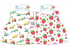 First Steps Washable bib Cars, strawberries 33 x 39 cm