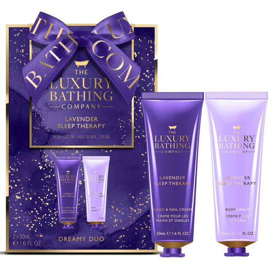Grace Cole Lavender Sleep Therapy hand cream 50 ml + body cream 50 ml, cosmetic set for women
